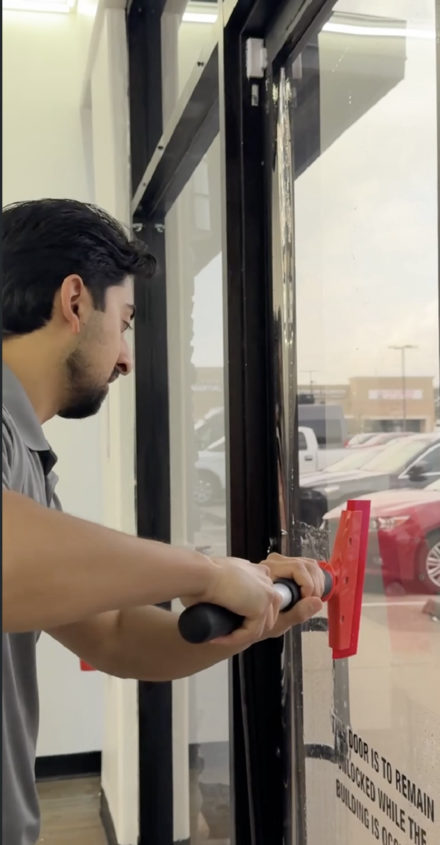 Danial installing window tint